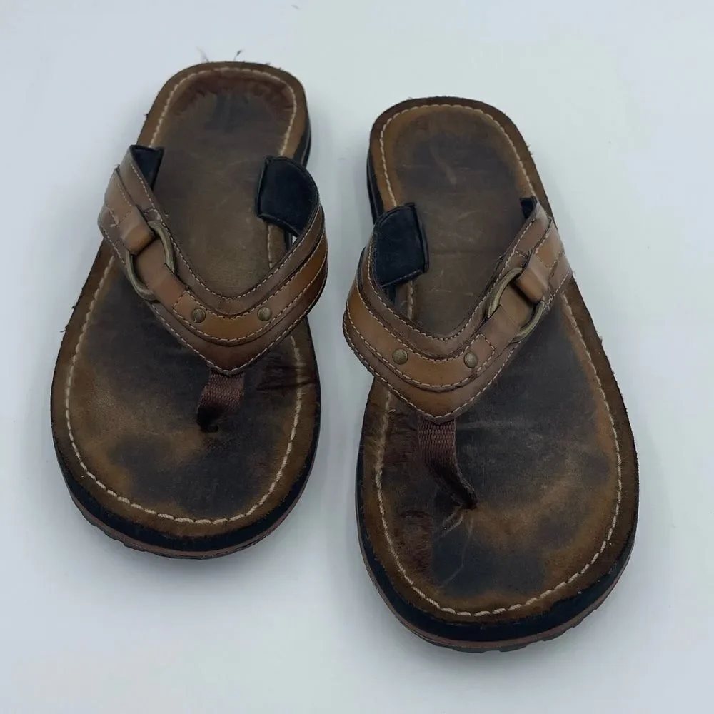 Clarks Nerice Brown Thong Flip Flop Sandals